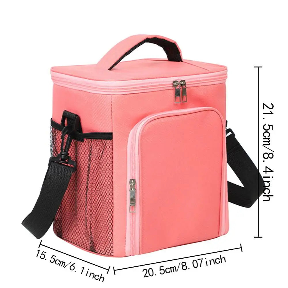 Thermal Bag Lunch Bags Portable Insulation Office Work School Gold  Letter Pattern Series Korean Oxford Cloth Picnic Cooler Bags